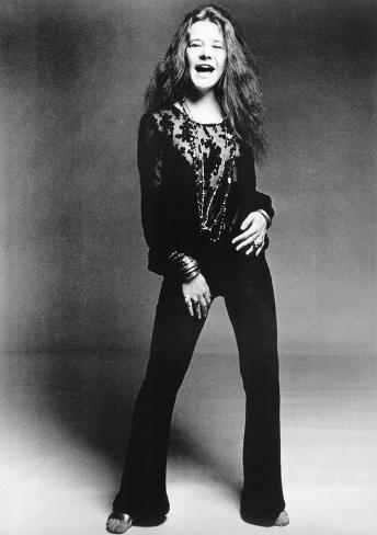 Janis Joplin Black and White Music Art Print Poster 24x36 inch
